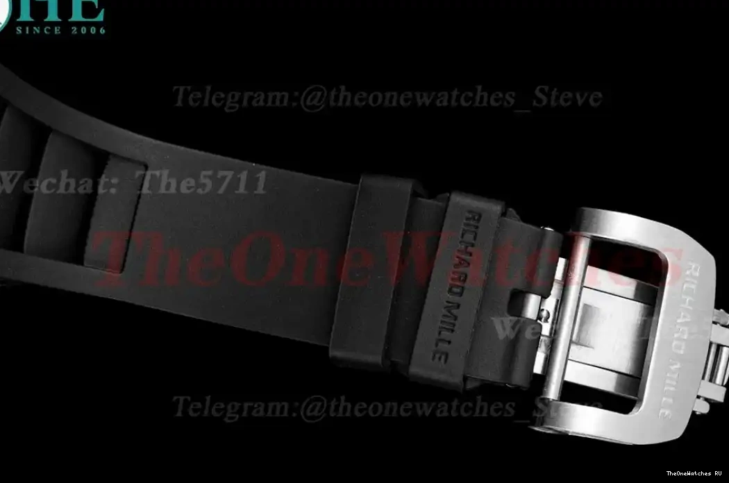 Rubber Skeleton strap Tourbillon With RM21-01 Black RMF Dial Transparent 0430